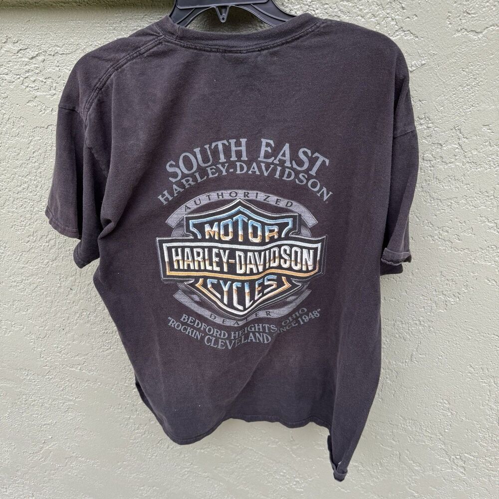 Harley Davidson T Shirt Size M Medium 25L 20W Bedford Heights Ohio “Rebellious” - Picture 2 of 2